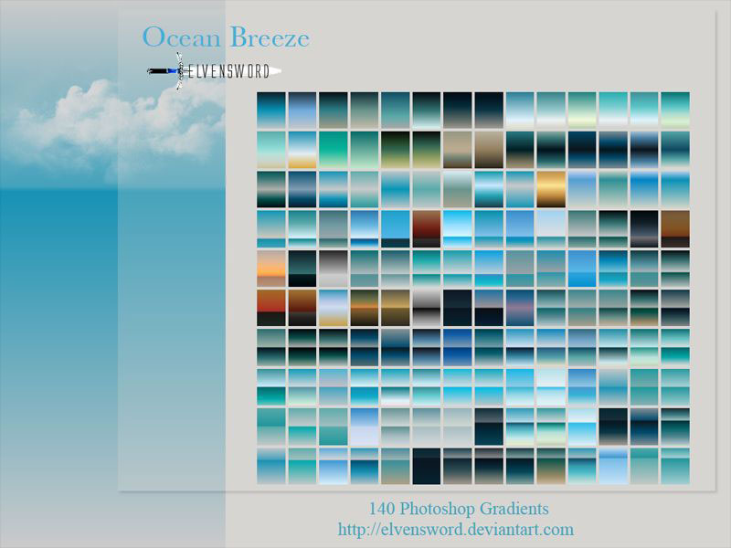 Ocean-Themed-Photoshop-Gradients Free Photoshop gradients to use in your design projects