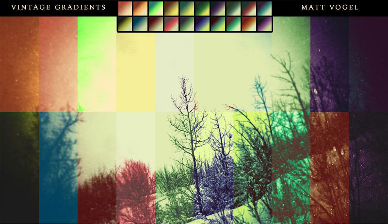 Vintage-Gradients Free Photoshop gradients to use in your design projects