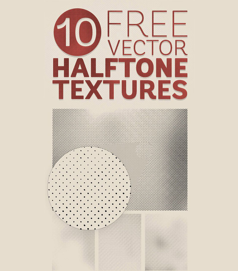 Halftone-Dotted-Textures The best retro and vintage texture examples for Illustrator and Photoshop