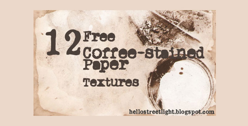 Coffee-Paper-Textures The best retro and vintage texture examples for Illustrator and Photoshop