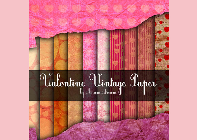 Vintage-Valentine-Texture-Pack The best retro and vintage texture examples for Illustrator and Photoshop