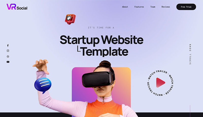 Startup-website-template The best Slider Revolution templates to create a website with