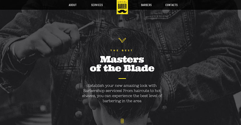 Barbershop-website-template The best Slider Revolution templates to create a website with
