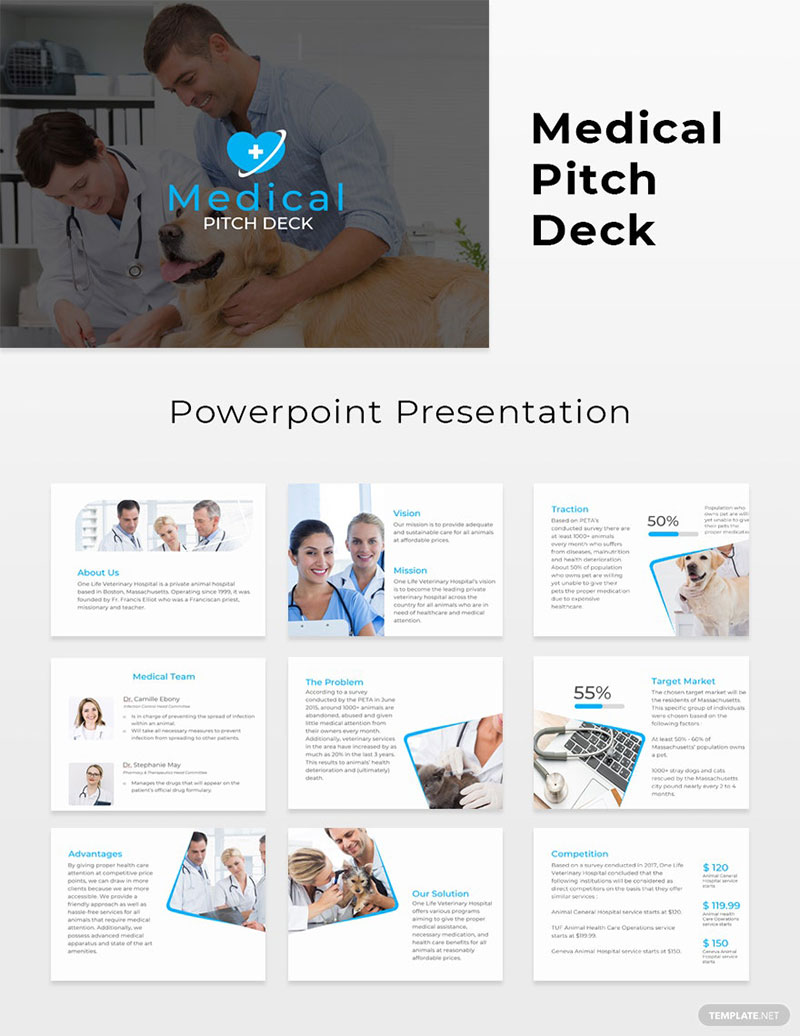 Free-Medical-Pitch-Deck-Template-Dimensions-from-the-past Top notch medical PowerPoint templates collection