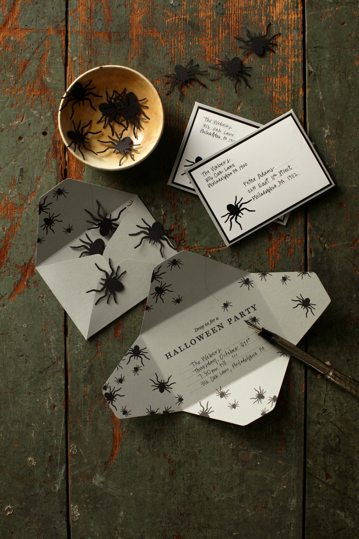 spider halloween invitations