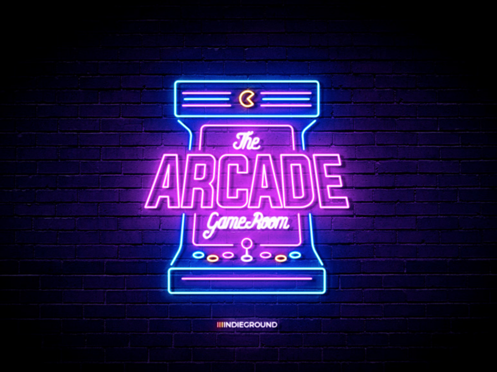arcade neon effect sign