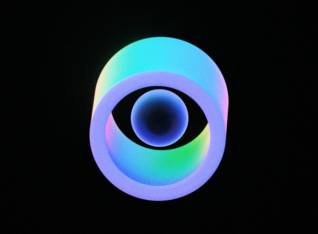 eye in neon effect 