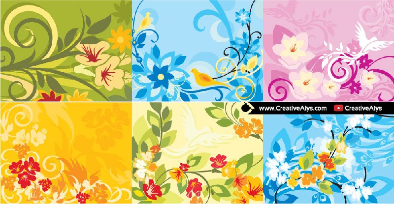 Beautiful-Floral-Background-Set Floral background images that you must not miss