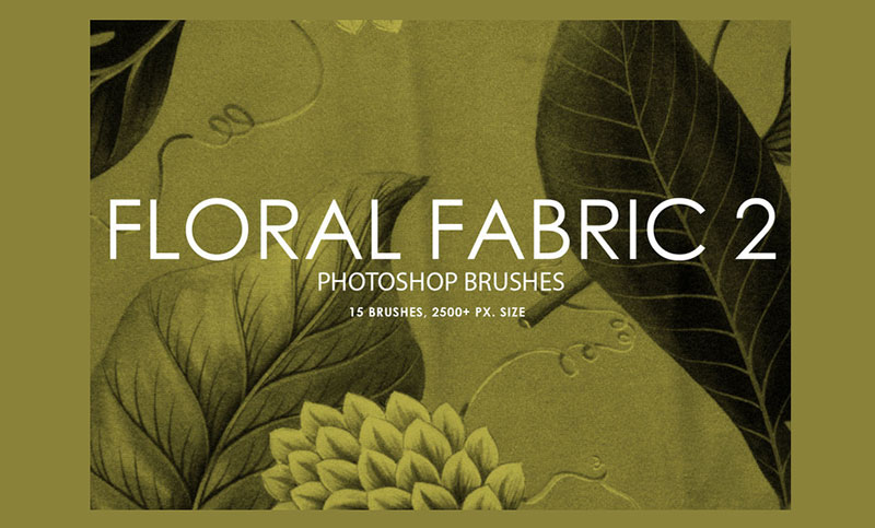 Free-Floral-Fabric-Photoshop-Brushes-2-For-textile-lovers Photoshop flower brushes you should download today