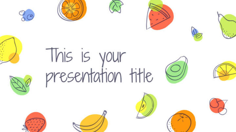 Free-playful-template-Ideal-to-talk-about-food The best Google Slides templates for teachers (35 Examples)