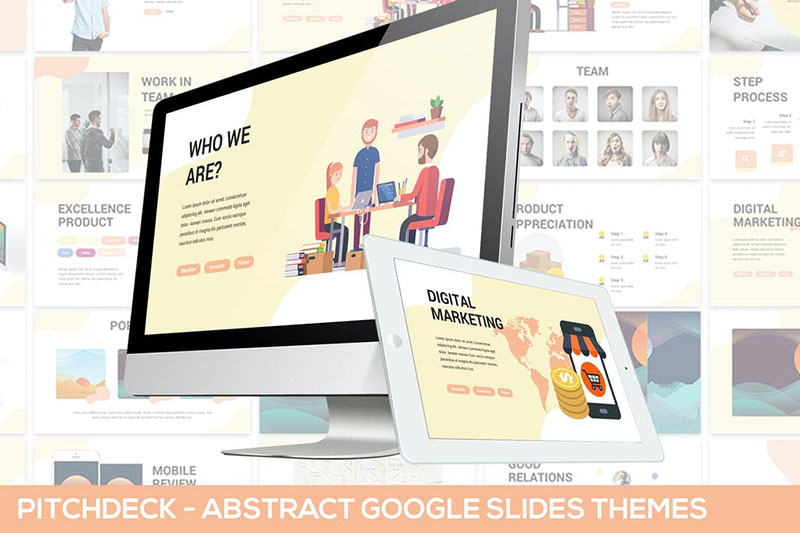Abstract-Pitchdeck-Google-Slides-Template-Abstract-and-minimalist The best Google Slides templates for teachers (35 Examples)