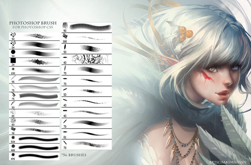 Sakimichan-Pack-A-functional-classic The best Photoshop drawing brushes that you can download