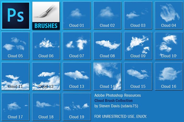 Photoshop cloud brushes that you must have in your toolbox