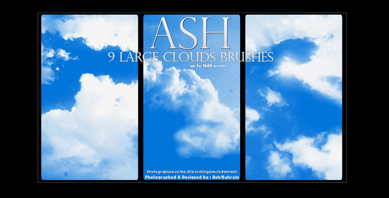 Nine-large-Photoshop-Cloud-Brushes-Create-sunny-days Photoshop cloud brushes that you must have in your toolbox