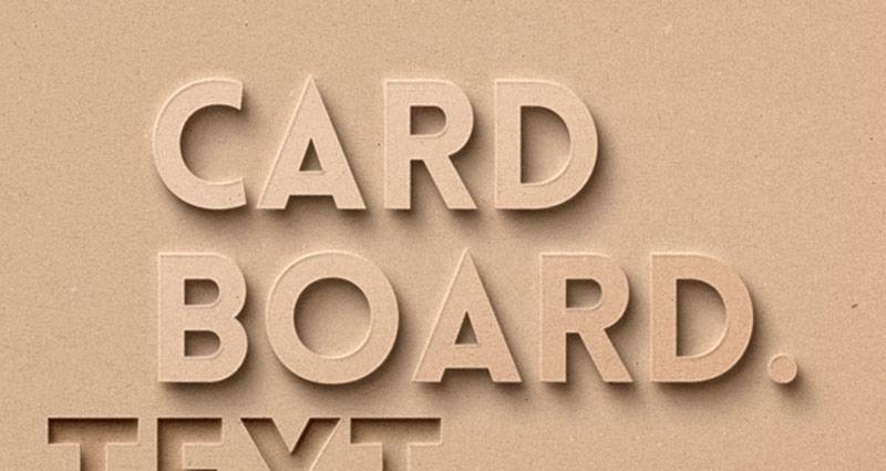 Card-Board-Psd-Text-Effect-The-magic-of-the-smart-layers The best free Photoshop styles you need as a designer 