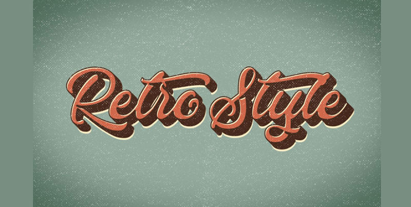 Retro-style-text-effect-Old-cursive-lettering The best free Photoshop styles you need as a designer 
