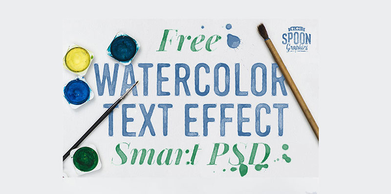 Watercolor-Text-Effect-Smart-PSD-Free-Get-the-wet-effect The best free Photoshop styles you need as a designer 