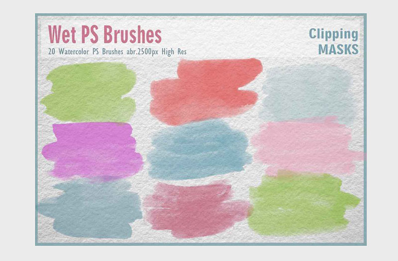 Wet-PS-Brushes-Realistic-effects The best Photoshop watercolor brushes you can get online