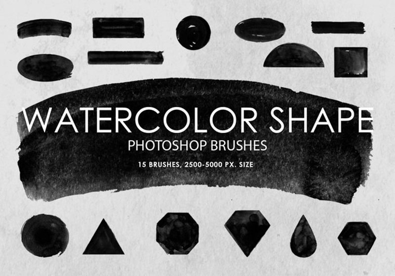 Watercolor-Shapes-Defined-shapes The best Photoshop watercolor brushes you can get online