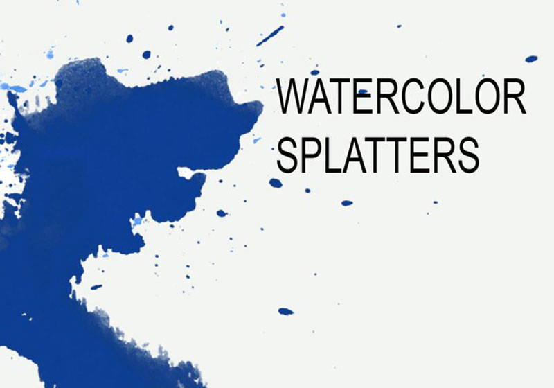 Watercolor-Splatters-High-resolution-stains The best Photoshop watercolor brushes you can get online