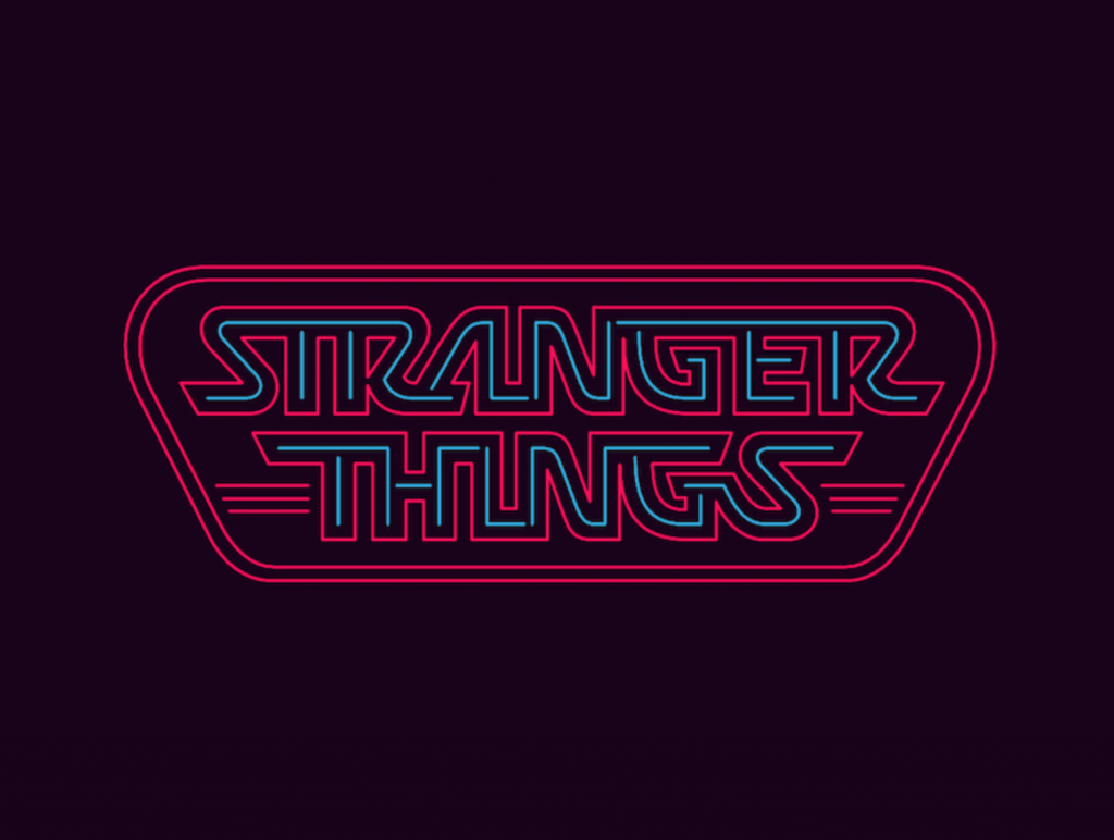 Stranger things neon logo