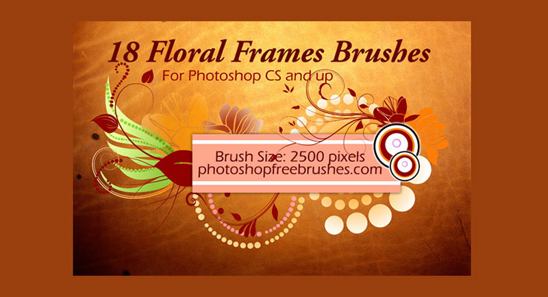 Floral-Frame-PS-Brushes-Passion-for-spring Photoshop border brushes that are simply amazing to have
