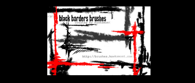 Black-Borders-Add-some-dirt Photoshop border brushes that are simply amazing to have