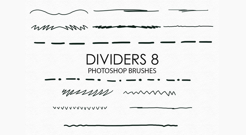 Free-Hand-Drawn-Dividers-Photoshop-Brushes-8-Fluid-and-elegant-strokes Photoshop border brushes that are simply amazing to have
