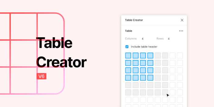 Table Creator