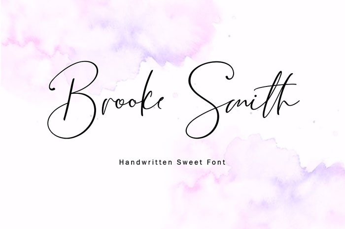 Brooke-Smith Wedding fonts to create awesome print materials for the party