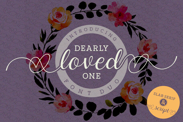 Dearly-loved-one Wedding fonts to create awesome print materials for the party