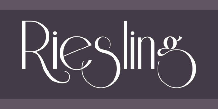 Riesling Wedding fonts to create awesome print materials for the party