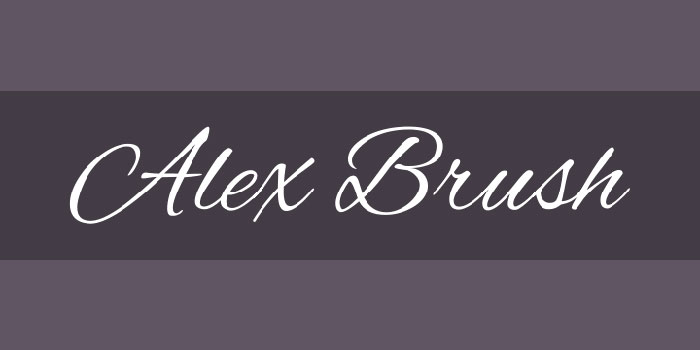 Alex-Brush Wedding fonts to create awesome print materials for the party