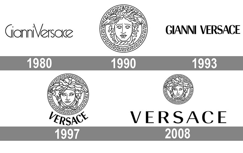 Versace-logo-history The Versace logo explanation. How the Medusa symbol came to be