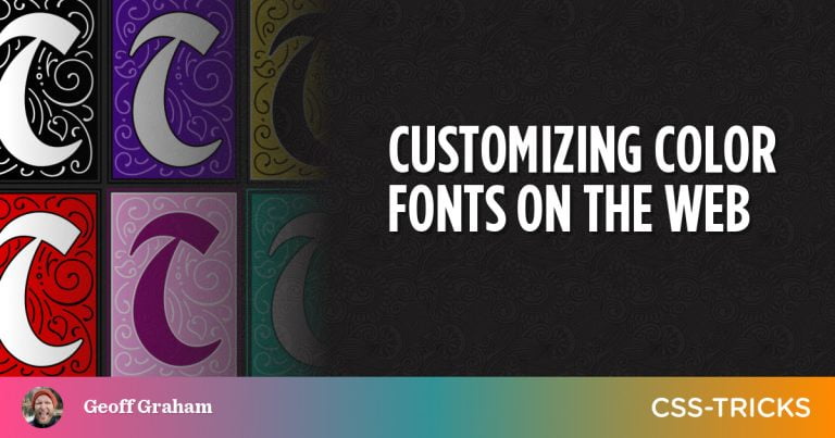 Customizing Color Fonts on the Web