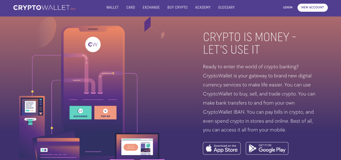 CryptoWallet web view