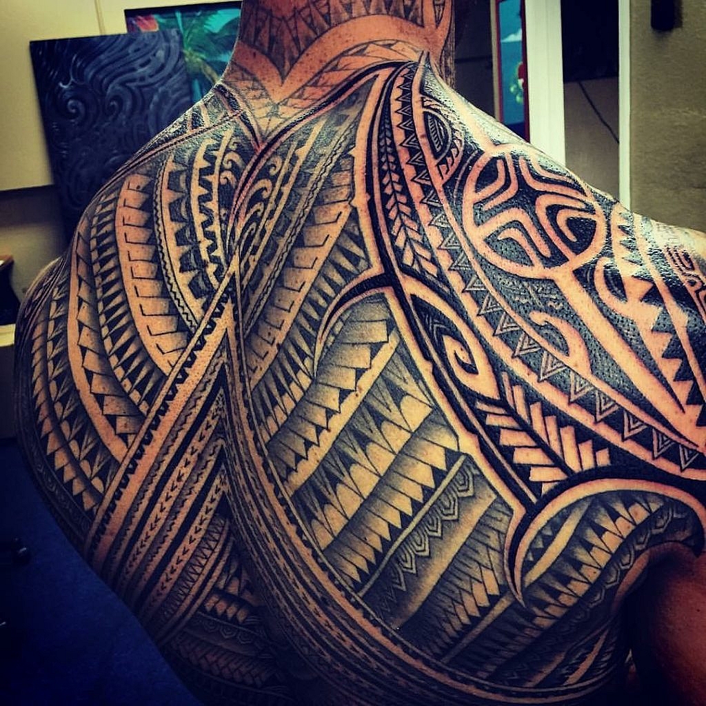  traditional polynesian tattoo full back tattoo