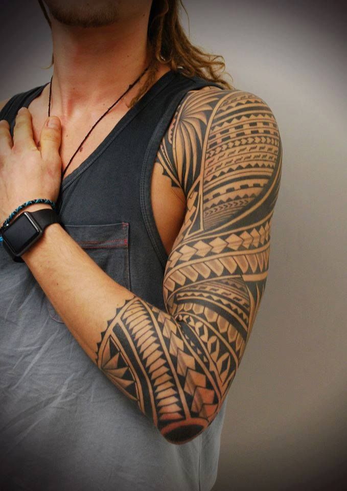 traditional polynesian tattoo upper arm tattoo