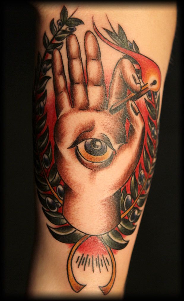 traditional american tattoo hamsa tattoo