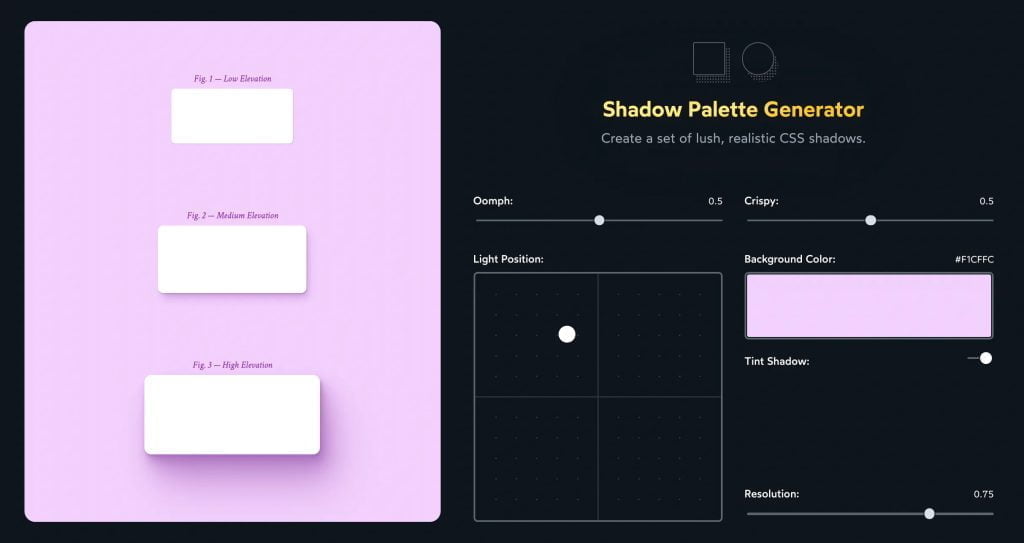 Shadow Palette Generator