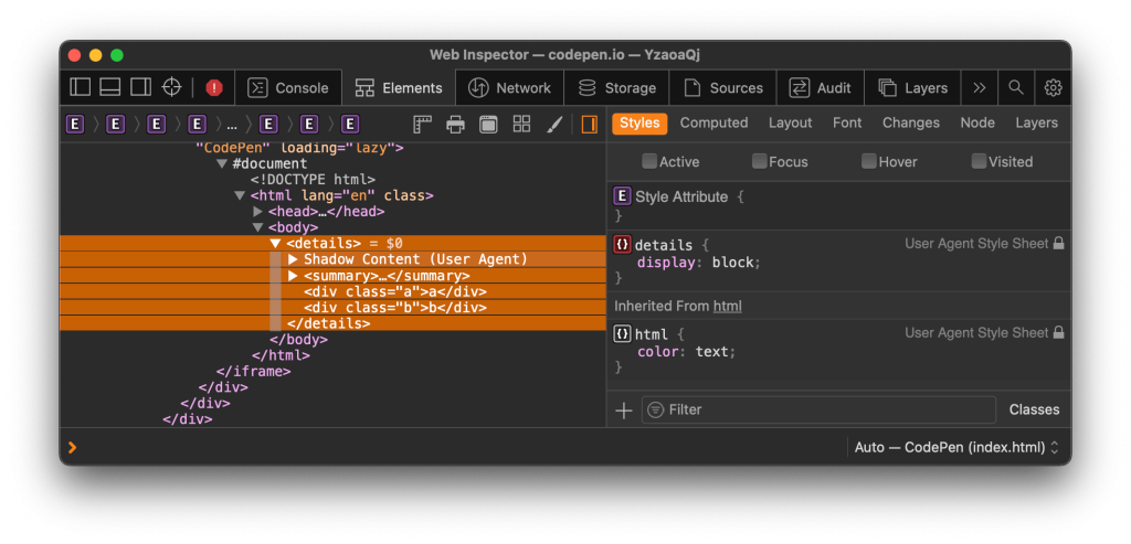 More Details on `details`
