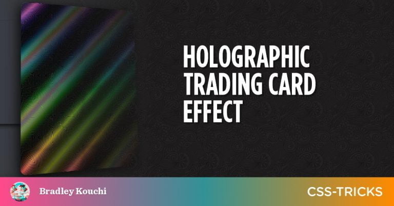 Holographic Trading Card Effect