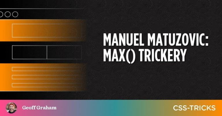 Manuel Matuzovic: max() Trickery
