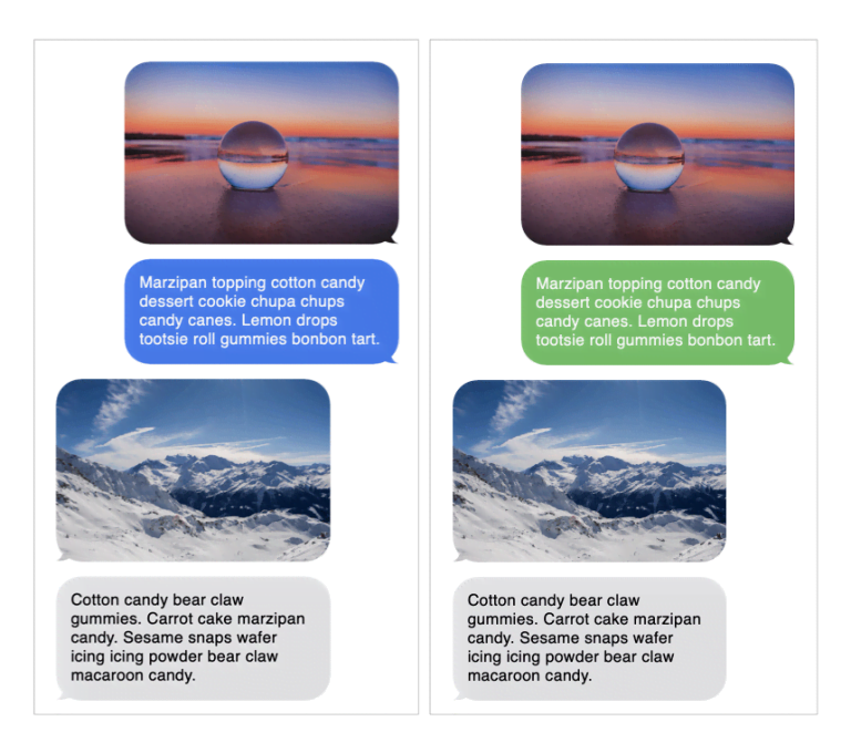 Apple Messages & Color Contrast