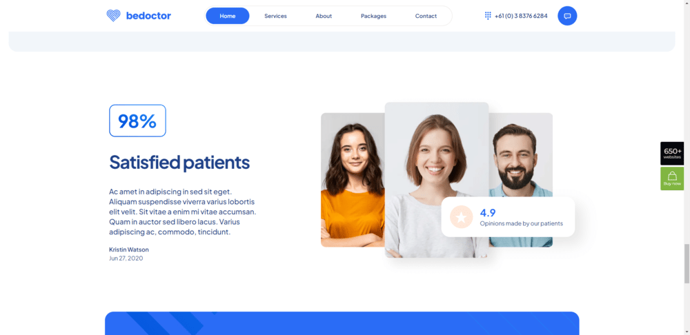 bedoctor-testimonial-section Check Out These Great 5 Web Design Trends for 2023