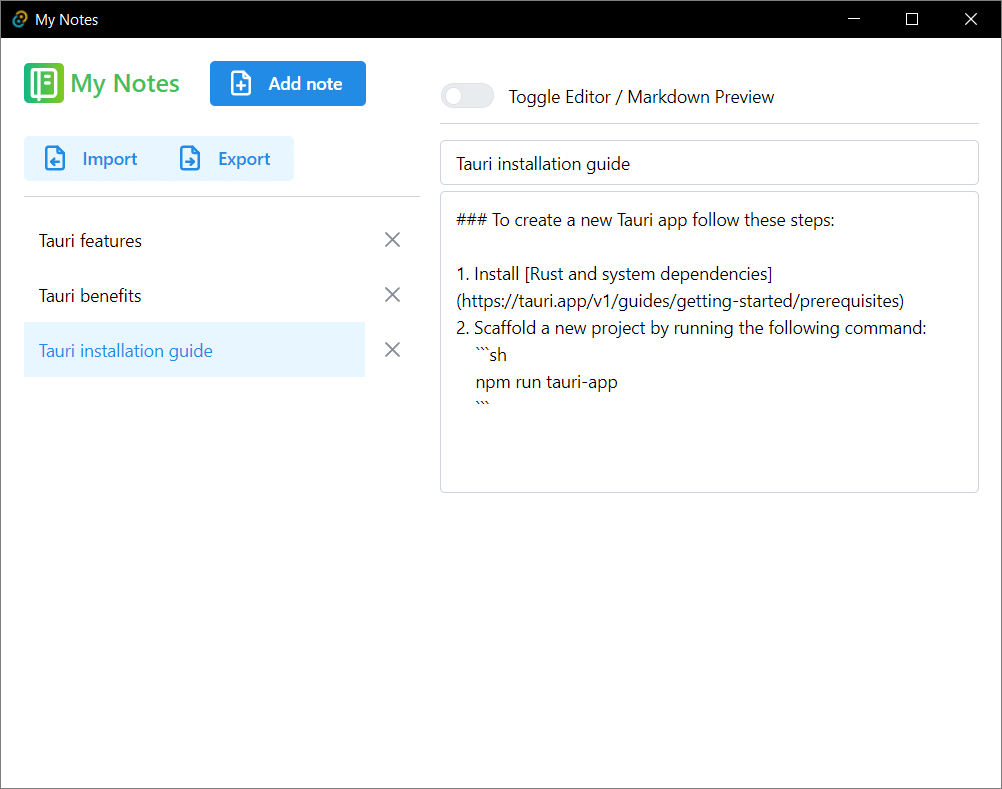 Tauri: Fast, Cross-platform Desktop Apps