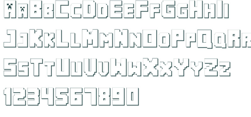 Minecraft-PE-Font-Template Get the best Minecraft fonts from this hand picked selection