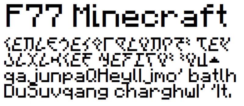 f77 Get the best Minecraft fonts from this hand picked selection