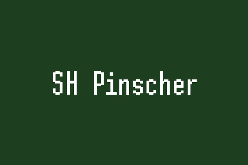 Sh-Pinscher-Free-Bitmap-Font Get the best Minecraft fonts from this hand picked selection
