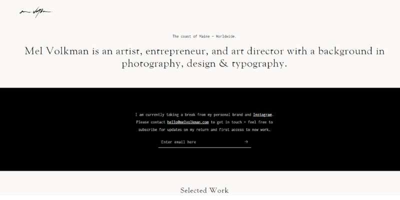28 Artsy Websites with Awesome Minimalist Designs (27 Examples)